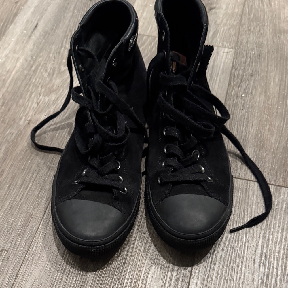 Coach Men’s Black Suede High-Top Sneakers Size 9